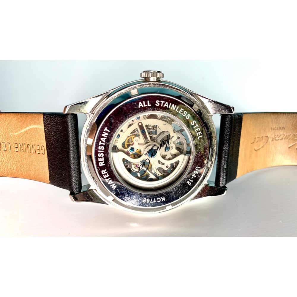 Kenneth Cole Automatic Analog Skeleton Watch Blue… - image 2